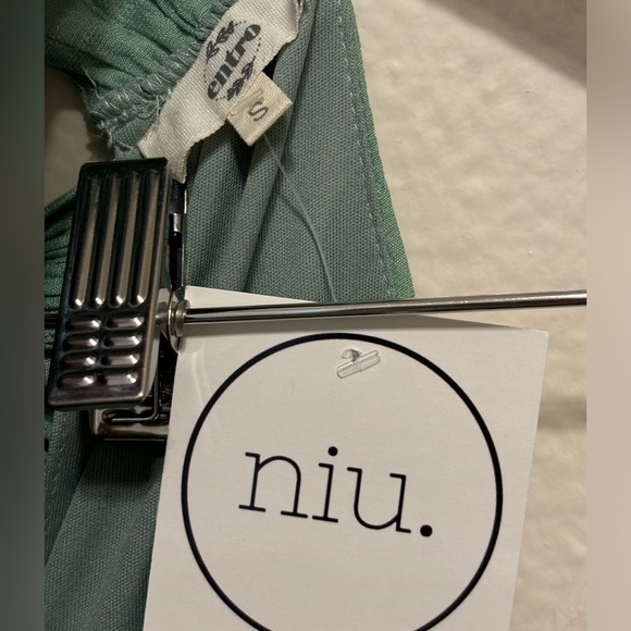 Entro Light Green Sleeveless Tiered High Neck Dress S - Picture 5 of 9